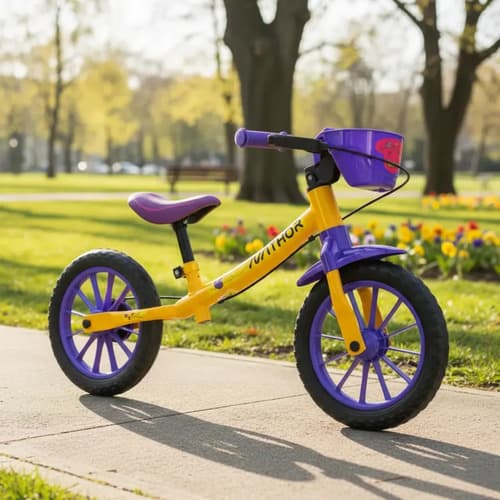 Bicicleta De Equilíbrio Balance Bike Garden Fly 2 Nathor Amarelo - 4