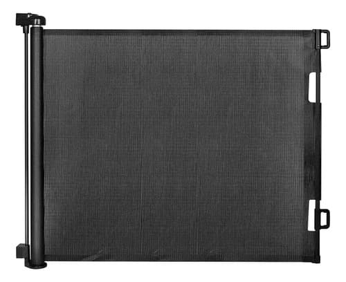 Portão Tela Segurança Retrátil Bebes Pets Cercadinho 150cm Preto - 1