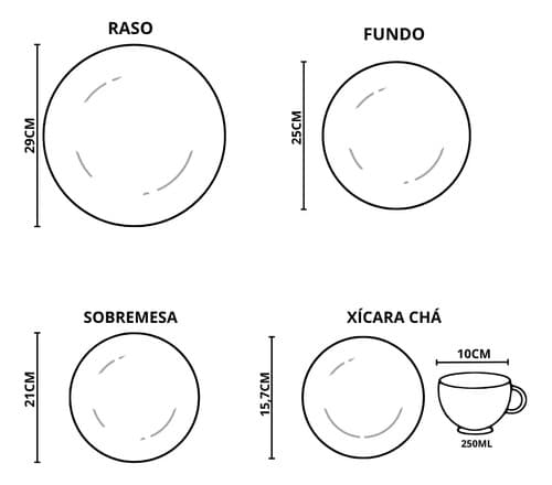 Aparelho De Jantar 20 Peças Malibu Alleanza Decorado Florido - 8