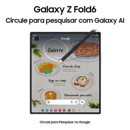 Celular Samsung Galaxy Z Fold6 5g, 512gb, 12gb Ram, Tela 7.6 + 6.3 , Câm. Traseira 50+12+10mp, Frontal 10+4mp Azul (novo Com Caixa Aberta) - 5