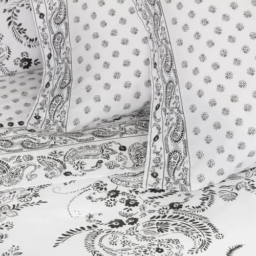Kit Colcha King Gran Percal 250 Fios Buddemeyer Intense Yasmin 100% Algodão Penteado Estampado 3 Peças Branco/preto Xilogravura - 4