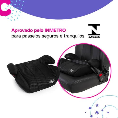 Booster Cosco Kids, Teen, Até 36kg, Preto - 9