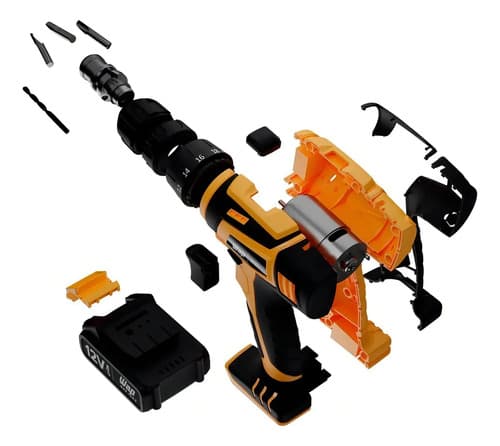 Parafusadeira Furadeira Sem Fio 12v Wap Bpf 12k3 Kit Maleta Amarelo/preto 127/220v 60 Hz - 7