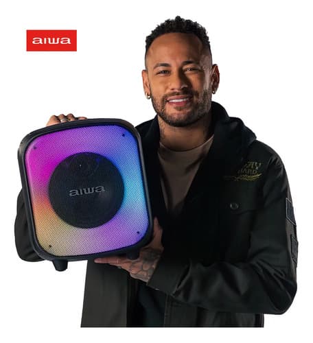Caixa De Som Partybox Aiwa Pb-07 Bluetooth 8h Rgb Usb Tws Preto (novo Com Caixa Aberta) 127/220v - 3