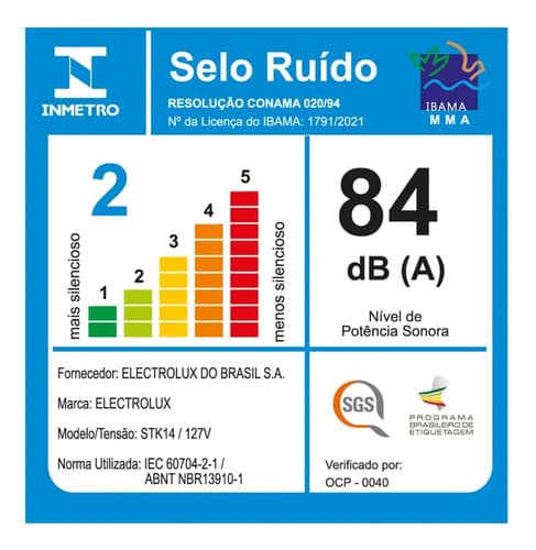 Aspirador 2 Em 1 1450w De Potencia E 1,6 Litros De Capacidade Com Filtro Hepa Electrolux Stk14 Azul Denim Azul-escuro 220v - 9