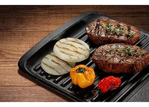 Electrolux Chapa Grill De Ferro Fundido Para Fogão, Indução, Forno E Churrasqueiras Preto - 6