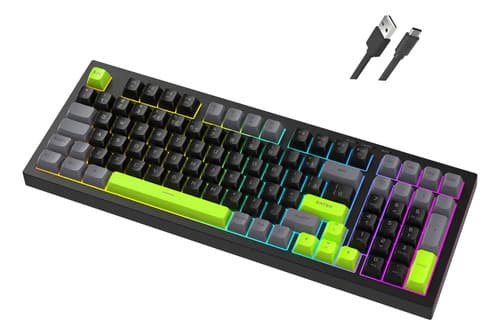 Teclado Gamer G-fire Kg798v Rgb Abnt2 Compacto Preto Português Brasil Inglês Us - 1