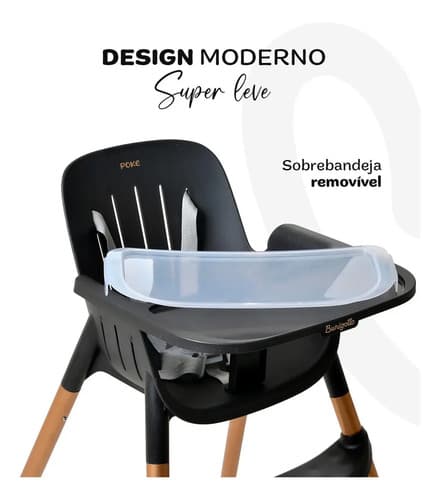 Burigotto Cadeira De Refeição Poke Preto Night Sky Liso - 6