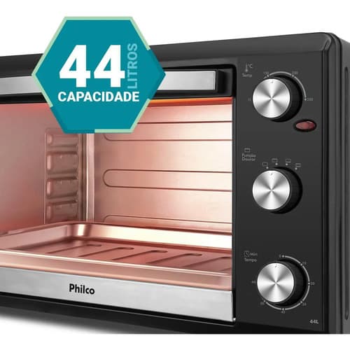 Forno Elétrico Philco 44l Preto Dupla Resistência Pfe44p 220v - 3