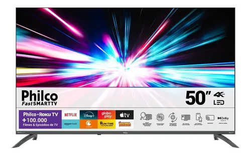 Smart Tv 50 Philco Ptv50va4regb Roku Tv Led Dolby Audio (novo Com Caixa Aberta) - 1