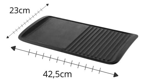 Electrolux Chapa Grill De Ferro Fundido Para Fogão, Indução, Forno E Churrasqueiras Preto - 2