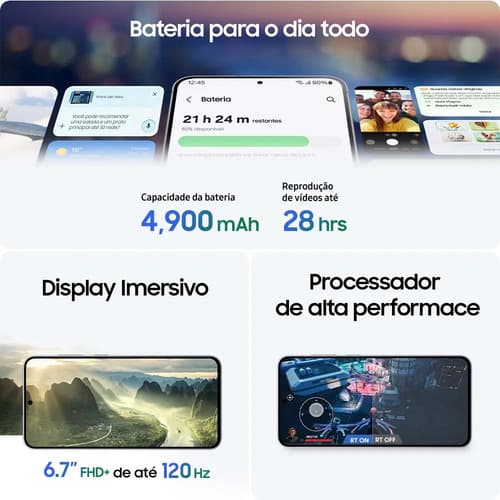 Celular Samsung Galaxy S25 Fe 5g, 128gb, 8gb Ram, Câmera Tripla De 50+12+8, Tela Grande De 6.7 Azul Marinho (novo Com Caixa Aberta) - 6