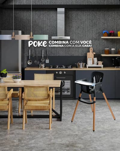 Burigotto Cadeira De Refeição Poke Preto Night Sky Liso - 9