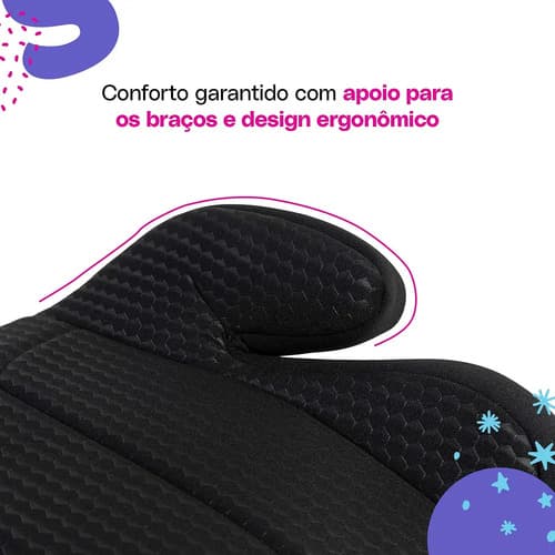 Booster Cosco Kids, Teen, Até 36kg, Preto - 7