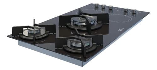 Fogão Cooktop Fischer 5 Bocas Top Elétrico/gás De Mesa Vitrocerâmica Preto - 4