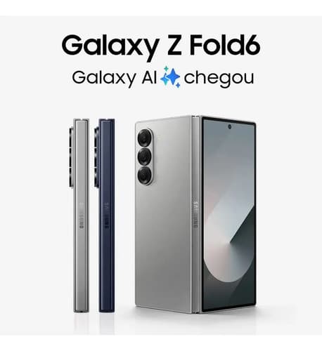 Celular Samsung Galaxy Z Fold6 5g, 512gb, 12gb Ram, Tela 7.6 + 6.3 , Câm. Traseira 50+12+10mp, Frontal 10+4mp Azul (novo Com Caixa Aberta) - 3