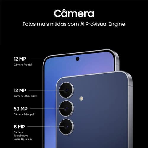 Celular Samsung Galaxy S25 Fe 5g, 128gb, 8gb Ram, Câmera Tripla De 50+12+8, Tela Grande De 6.7 Azul Marinho (novo Com Caixa Aberta) - 4