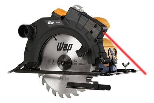 Serra Circular Elétrica Wap Esc1500 7 1/4 Com Guia Laser 1500w Laranja/preto 220v - 1