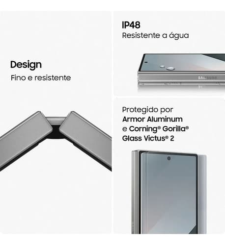 Celular Samsung Galaxy Z Fold6 5g, 512gb, 12gb Ram, Tela 7.6 + 6.3 , Câm. Traseira 50+12+10mp, Frontal 10+4mp Azul (novo Com Caixa Aberta) - 7