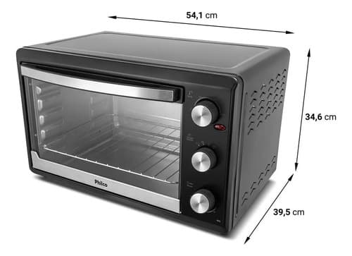 Forno Elétrico Philco 44l Preto Dupla Resistência Pfe44p 220v - 6