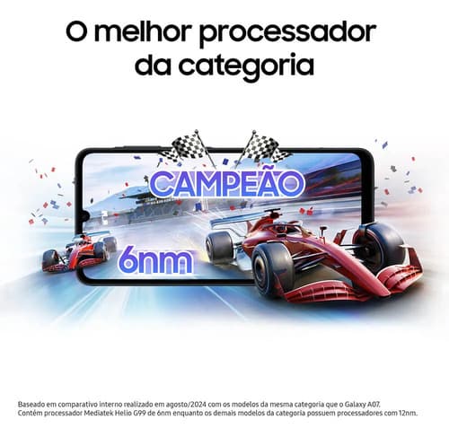 Celular Samsung Galaxy A07 256gb, 8gb, Câmera 50mp, Tela 6.7 , Proteção Ip54, Processador 6nm - Preto (novo Com Caixa Aberta) - 4