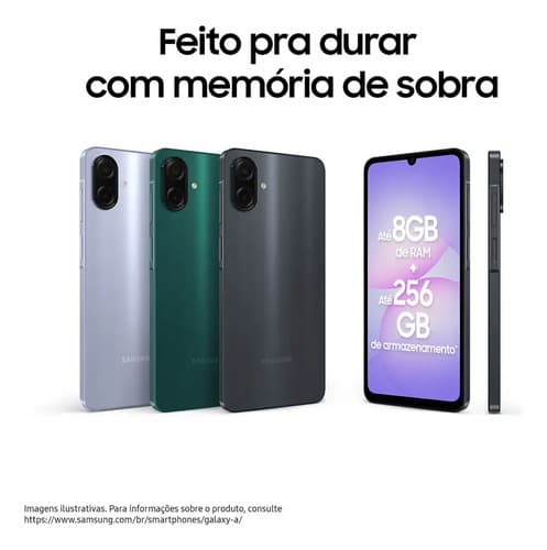 Celular Samsung Galaxy A07 256gb, 8gb, Câmera 50mp, Tela 6.7 , Proteção Ip54, Processador 6nm - Preto (novo Com Caixa Aberta) - 3