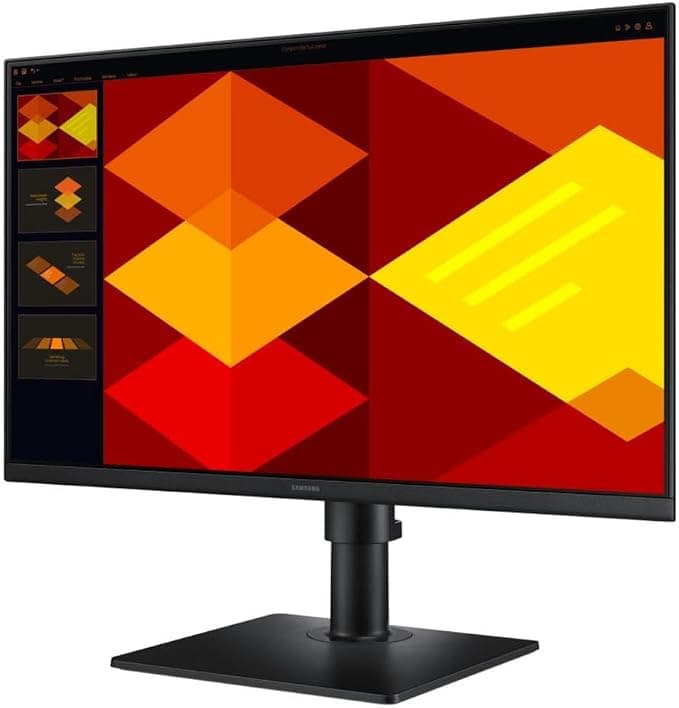 Monitor Samsung 24", FHD, ajuste de altura, 100Hz, USB Hub, Display Port, HDMI, Preto, S4 - 1
