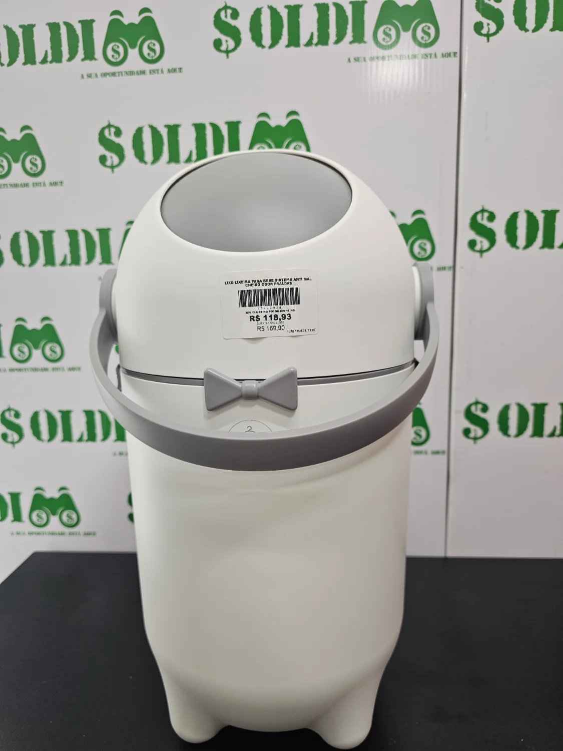 Lixo Lixeira Para Bebe Sistema Anti Mal Cheiro Odor Fraldas - 1